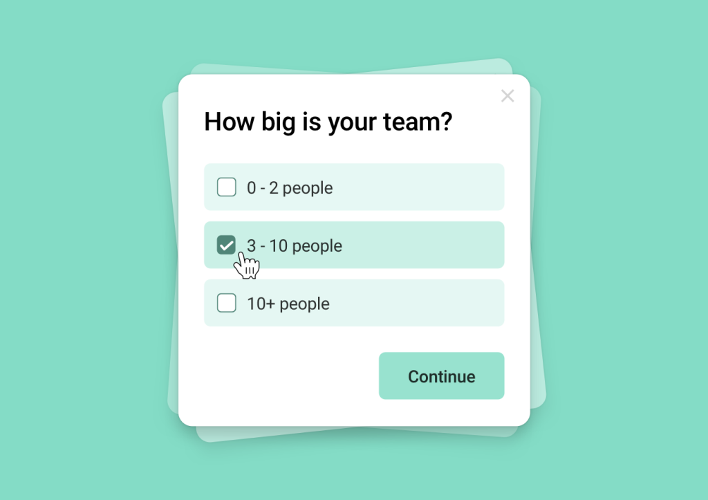 Survey popups